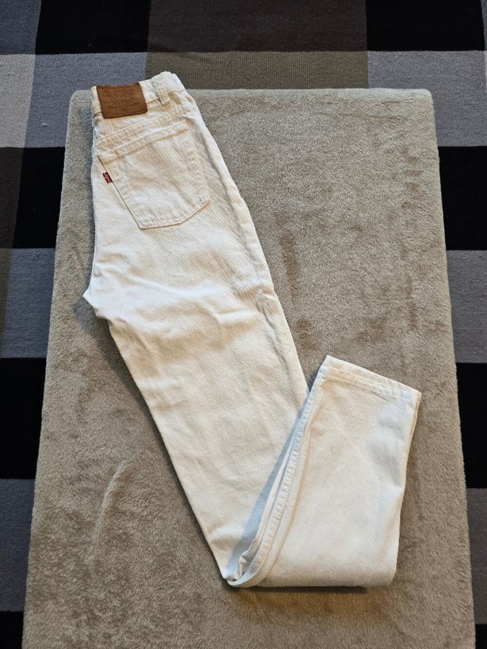 Vintage 1980 Levi's 531 High Rise Tapered Jeans - Off-White / Cream Denim -